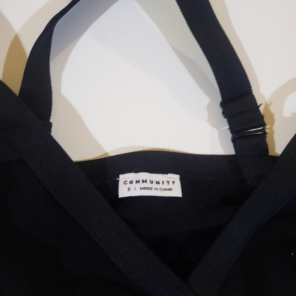 Community Aritzia Bralette Sports Bra Black Bandage Style Size Small - Picture 7 of 8